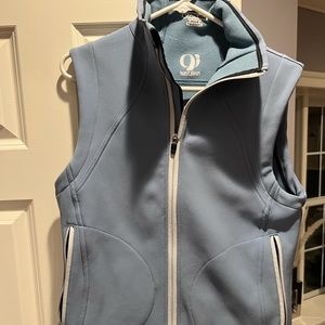 Fleece lined Pearl Izumi sleeveless runner sports jacket vest biking blue Autumn